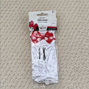 Disney Minnie Mouse White and Red  Mittens